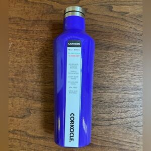 New Corkcicle Canteen/Water Stainless Steel Hot or Cold 16oz bottle. Purple